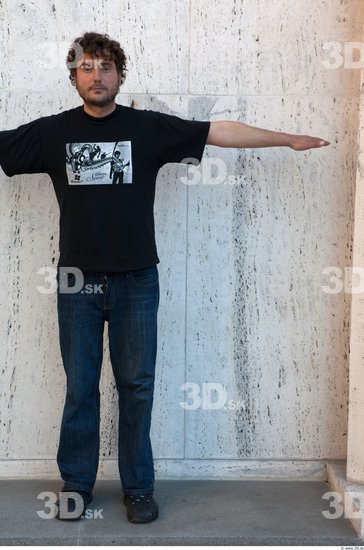 Whole Body Man T poses Casual Average Street photo references