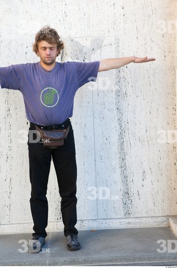 Whole Body Man T poses Casual Average Street photo references