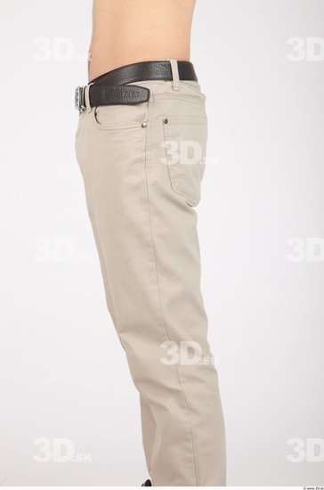 Thigh Whole Body Man Asian Casual Trousers Slim Studio photo references