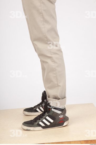 Calf Whole Body Man Asian Casual Trousers Slim Studio photo references