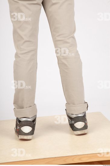 Calf Whole Body Man Asian Casual Trousers Slim Studio photo references