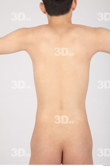 Whole Body Back Man Asian Nude Casual Slim Studio photo references