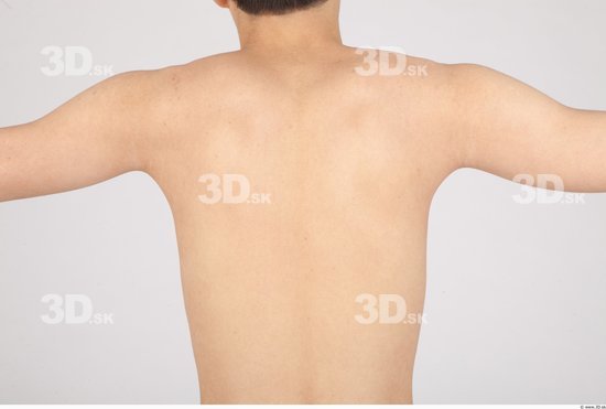 Whole Body Back Man Asian Nude Casual Slim Studio photo references