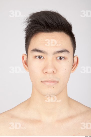 Whole Body Head Man Asian Casual Slim Studio photo references