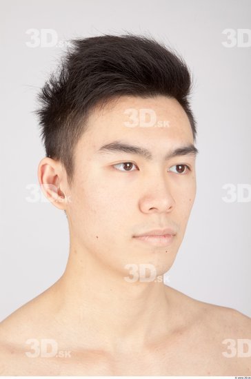 Whole Body Head Man Asian Casual Slim Studio photo references