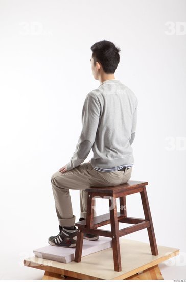 Whole Body Man Artistic poses Asian Casual Slim Studio photo references