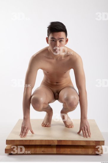 Whole Body Man Asian Nude Casual Slim Studio photo references