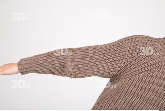 Arm Whole Body Woman Casual Sweater Slim Studio photo references