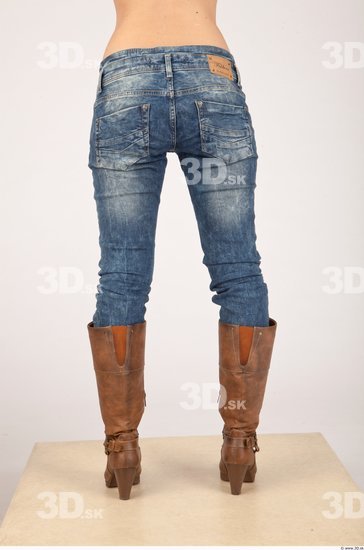 Leg Whole Body Woman Casual Jeans Slim Studio photo references