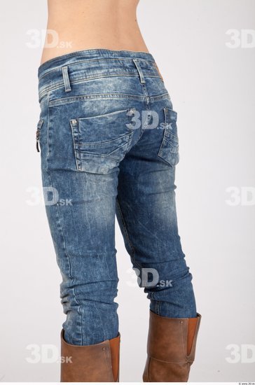 Thigh Whole Body Woman Casual Jeans Slim Studio photo references