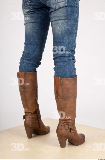 Calf Whole Body Woman Casual Boot Slim Studio photo references