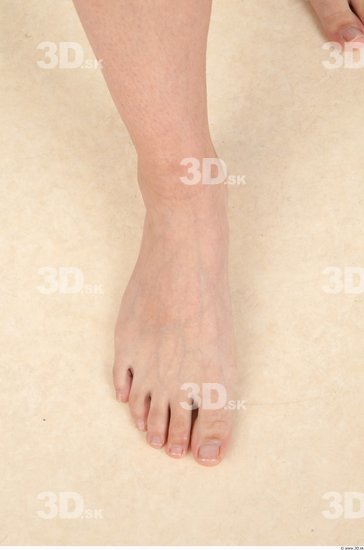 Foot Whole Body Woman Nude Casual Slim Studio photo references