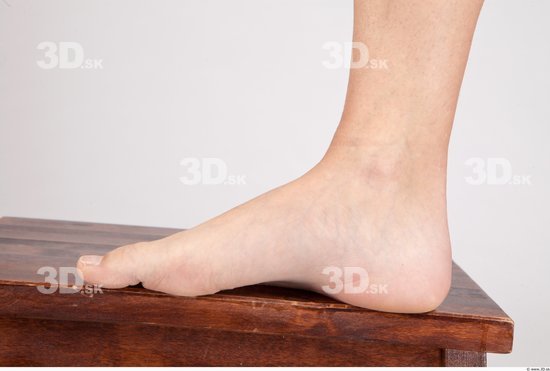 Foot Whole Body Woman Nude Casual Slim Studio photo references