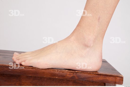 Foot Whole Body Woman Nude Casual Slim Studio photo references