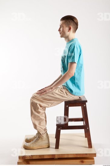 Whole Body Man Other White Casual Slim Male Studio Poses