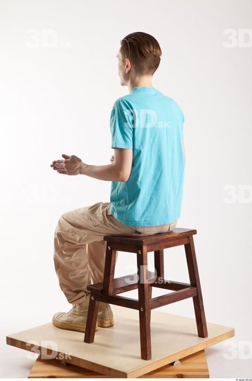 Whole Body Man Other White Casual Slim Male Studio Poses