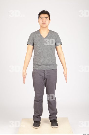 Whole Body Man Animation references Asian Casual Average Studio photo references