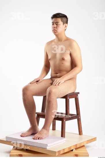 Whole Body Man Artistic poses Animation references Asian Nude Casual Average Studio photo references