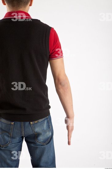 Arm Whole Body Man Animation references Asian Casual Shirt T shirt Slim Studio photo references