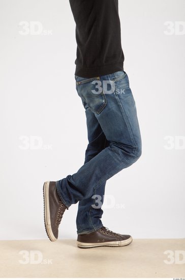 Leg Whole Body Man Animation references Asian Casual Jeans Slim Studio photo references