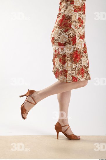 Leg Woman Animation references White Formal Dress Slim