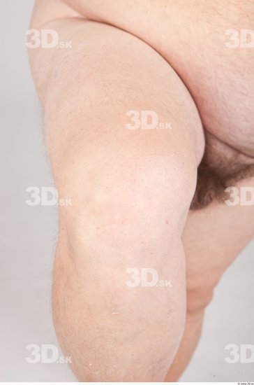 Knee Man Nude Overweight Studio photo references