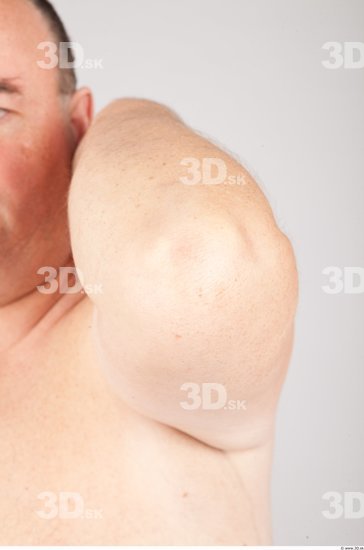 Man Nude Overweight Studio photo references