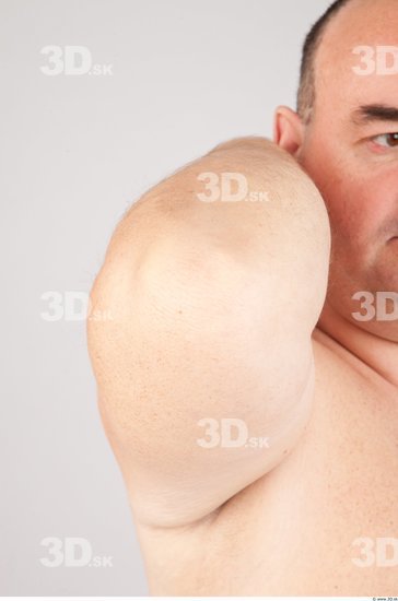 Man Nude Overweight Studio photo references