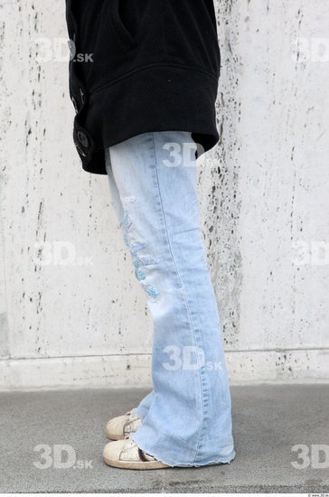 Leg Woman Casual Jeans Average Street photo references