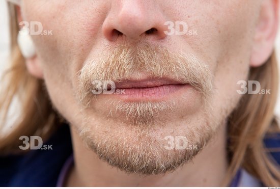 Mouth Man White Casual Average Bearded