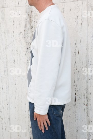 Arm Man White Casual Sweater Average