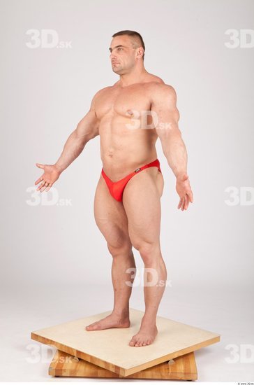 Whole Body Man Animation references White Underwear Swimsuit Muscular