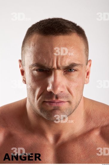 Head Emotions Man White Muscular