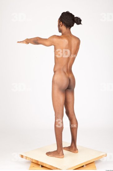 Whole Body Man Animation references Black Nude Athletic Studio photo references