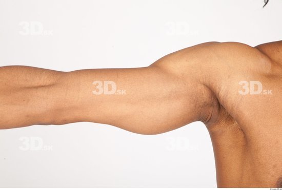 Arm Man Black Nude Athletic Studio photo references