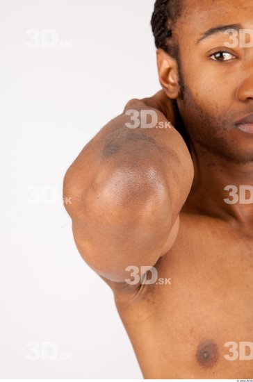 Forearm Man Black Nude Athletic Studio photo references