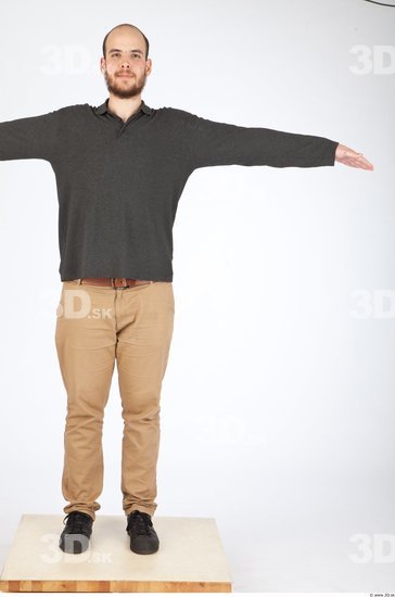 Whole Body Back T poses Casual Muscular Studio photo references