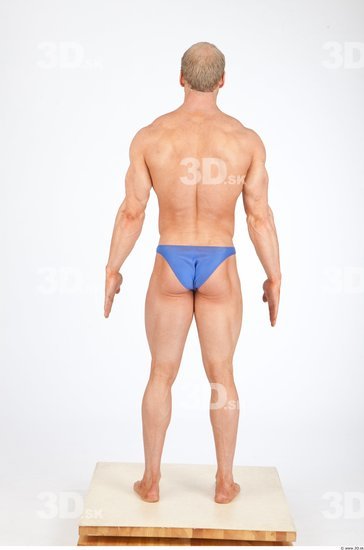 Whole Body Man White Underwear Swimsuit Muscular