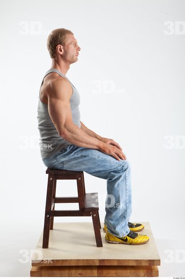 Whole Body Man Artistic poses White Casual Muscular