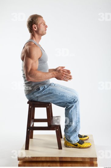 Whole Body Man Artistic poses White Casual Muscular