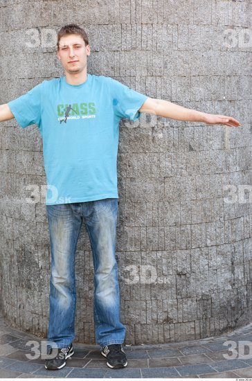 Whole Body Man T poses White Casual Average