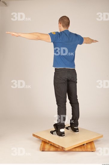 Whole Body Man T poses Casual Athletic Studio photo references