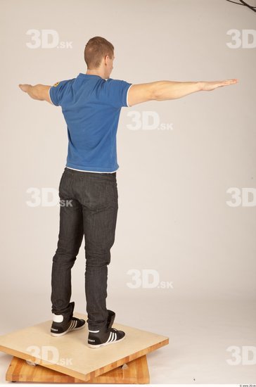 Whole Body Man T poses Casual Athletic Studio photo references