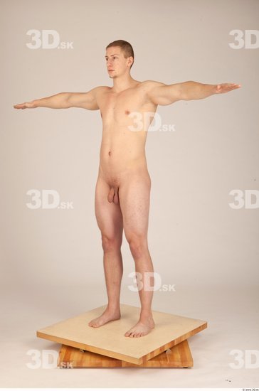 Whole Body Man T poses Nude Athletic Studio photo references