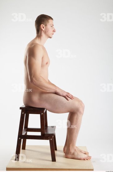 Whole Body Man Artistic poses White Nude Athletic