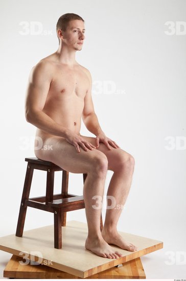 Whole Body Man Artistic poses White Nude Athletic