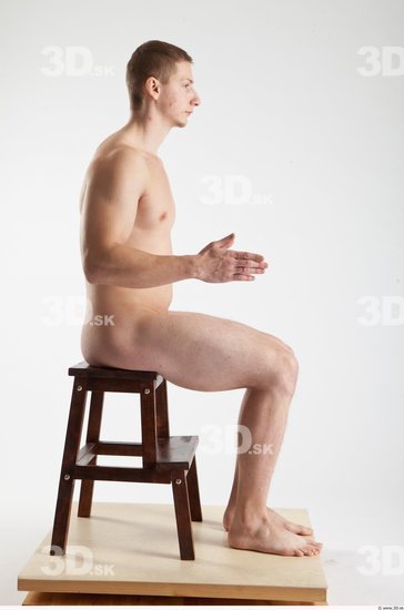 Whole Body Man Artistic poses White Nude Athletic