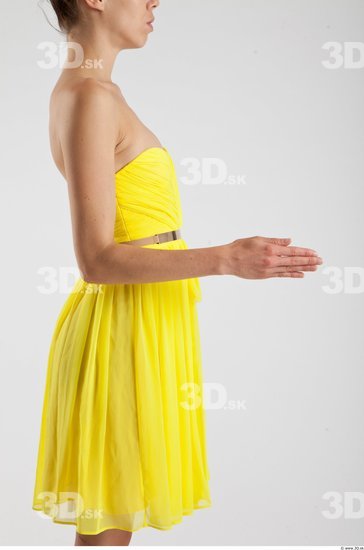 Arm Woman Animation references White Formal Dress Slim