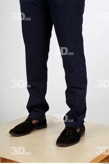 Calf Black Formal Trousers Studio photo references