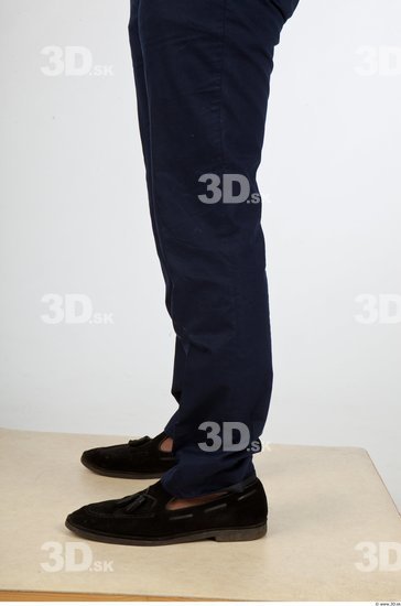 Calf Black Formal Trousers Studio photo references